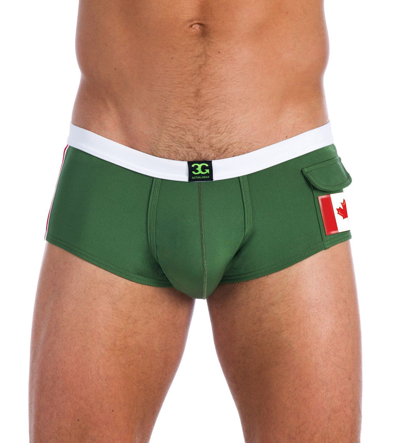 Swim-Brief GREGG HOMME Swimwear 3G Canada Flag Green 95735 234
