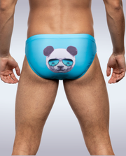 Swimsuit GARCON MODEL Swim-Brief Snug Fit Low Rise Cut Swimwear Cool Panda Blue