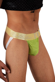 TANN MONTREAL Jock With Lifting Rear Elastic Jockstrap LIME 3