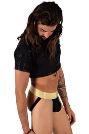 TANN MONTREAL Micro-Mesh Jock Lightweight  Rear Elastic Jockstrap Turquoise 5