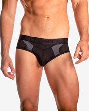 TEAMM8 Aerial Briefs Luxury & Classic 4-Way Stretch Brief Mesh Net Black 18