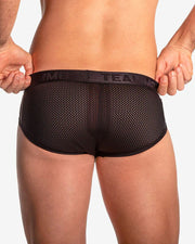 TEAMM8 Aerial Briefs Luxury & Classic 4-Way Stretch Brief Mesh Net Black 18