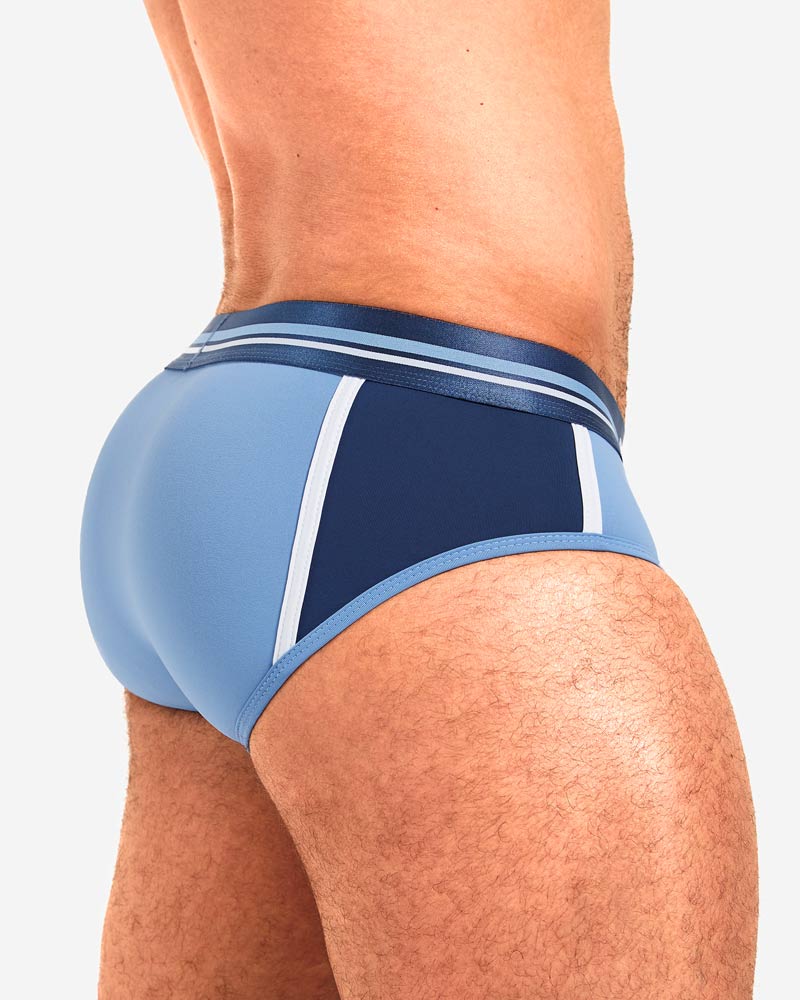 TEAMM8 Base Brief Soft Hand Feel Quick-Dry Slip Blue 14