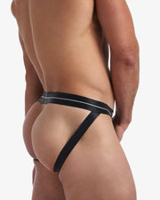 TEAMM8 ICON Jock Metallic WaistBand Quick-Dry Modal Jockstrap Black 23