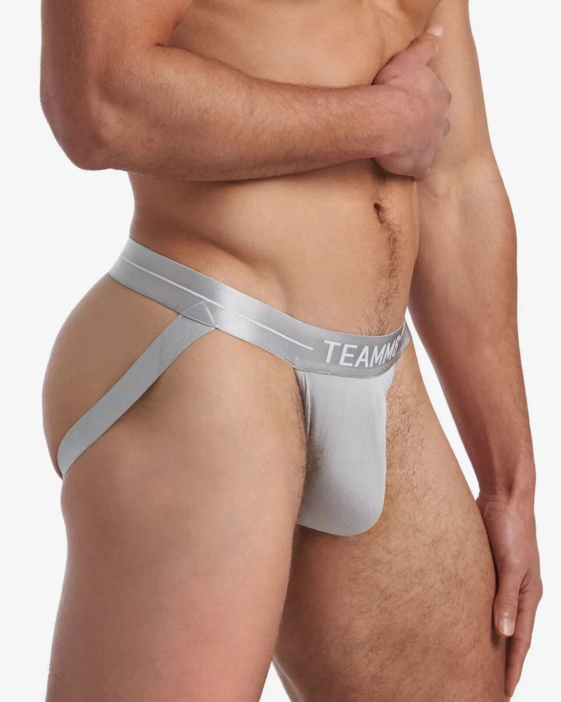 TEAMM8 ICON Jock Metallic WaistBand Quick-Dry Modal Jockstrap Grey 23