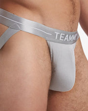 TEAMM8 ICON Jock Metallic WaistBand Quick-Dry Modal Jockstrap Grey 23