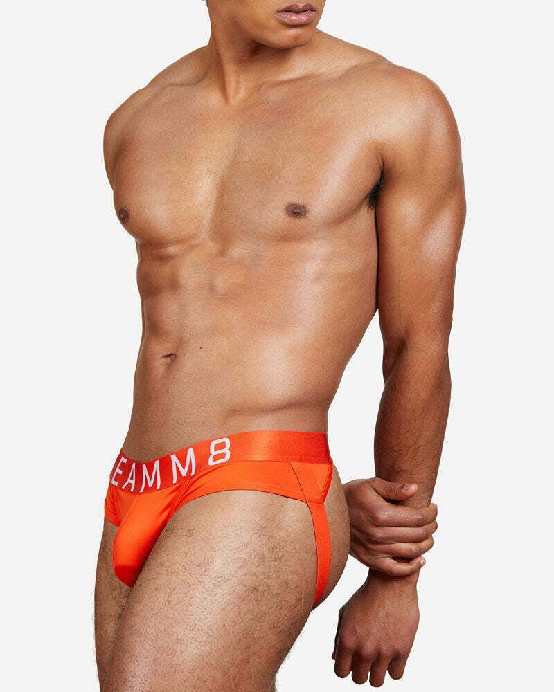TEAMM8 Jock Spartacus Low-Rise Quick Dry Jockstrap Flame Orange 10