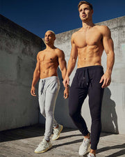 TEAMM8 Legging Rider Sweat Pant 4-Way Stretch & Two Side Zip Pockets Grey Marle