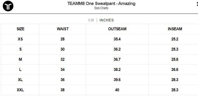 TEAMM8 Soft Legging ONE Unisex Sweatpants 100% Cotton Gorgeous Brown