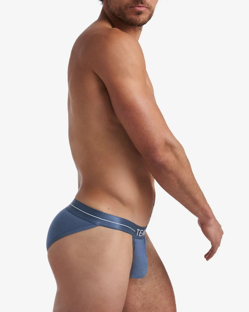 TEAMM8 Tanga-Brief Superior Micro-Modal & Quick Dry Sport Briefs Slate Blue 24