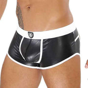TOF PARIS Bottomless Boxer Stretchy Microfiber Contour Bulge Black & White 3