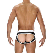 TOF PARIS Bottomless Boxer Stretchy Microfiber Contour Bulge Black & White 3