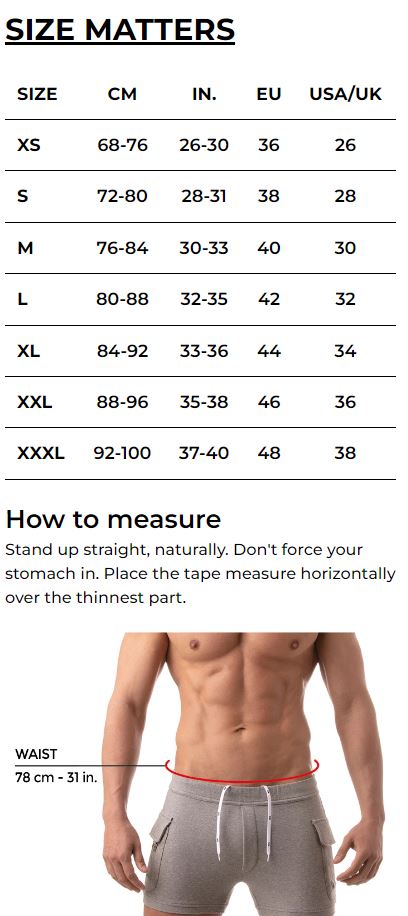 TOF PARIS Cargo Shorts Interior Drawstring Low-Waist Fitted Cotton Short Khaki