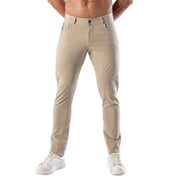 TOF PARIS Chino Pants Low-Rise Stretchy Cotton 5-Pockets Patriot Beige