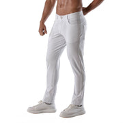 TOF PARIS Chino Pants Low-Rise Stretchy Cotton 5-Pockets Patriot Classy White