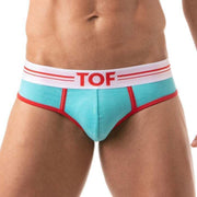 TOF PARIS French Cotton Briefs Low-Waist Contrasting Turquoise 43
