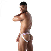 TOF PARIS French Jock Bi-Stretch With Lined Pouch Cotton Jersey  Red Jock