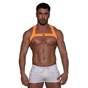 TOF PARIS H-Shaped Elastic Harness With Back-Zamac Buckle Neon Orange