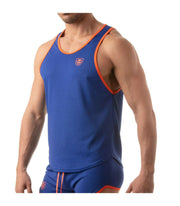 TOF PARIS Mesh Tank Top Lightweight Flared-Cut Classy Sport Tank Royal Blue 5