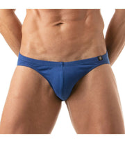 TOF PARIS Mini Brief Low Waist Stretch Cotton Bikini Briefs Royal Blue 65