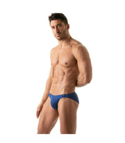 TOF PARIS Mini Brief Low Waist Stretch Cotton Bikini Briefs Royal Blue 65