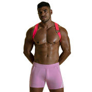 TOF PARIS Party Boy Wide Elastic Harness With Zamac Buckle Neon Pink