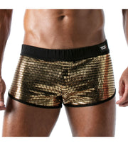 TOF PARIS Retro Short Star Mini-Shorts Glitery Fabric Gold