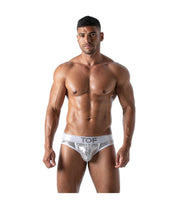 TOF PARIS Star Jockstrap Glitery Microfibre Jock-Brief Combo Silver