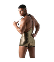 TOF PARIS Star Singlet Bodysuit Figure-Hugging Fashion Glittery Gold