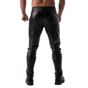 TOF PARIS Sweatpants Leather-Look Glossy Low-Waist Pants