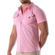 TOF PARIS T-Shirts Short-Sleeved Cotton Piqué Shirt Pink