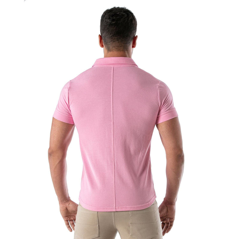 TOF PARIS T-Shirts Short-Sleeved Cotton Piqué Shirt Pink