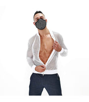 TOF PARIS Vest Ibiza Zipped Mesh Vest Elegant Breathable Jacket White