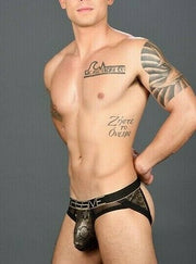 XS Andrew Christian Jock Massive Python Jockstrap Golden Snake Skin 91094 17