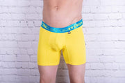 XtreMen Xtremen Bold Long Boxer Sportswear Microfiber Short Yellow 51326 3